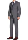 Renoir Classic Fit Suit Set In Charcoal In Pink