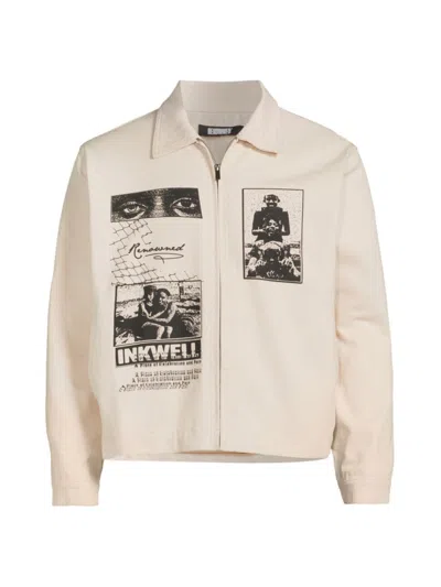 Renowned Men's Ink Never Dries All Seeing Mechanics Jacket In Off White