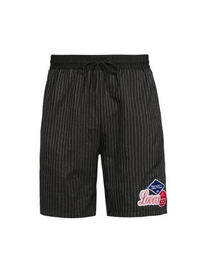 Renowned Men's Ink Never Dries Crinkle Lovers Patch Shorts In Black