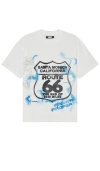 RENOWNED ROUTE 66 DISTRESSED TEE