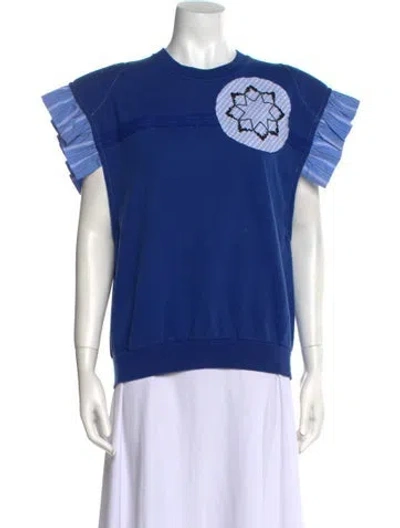 Pre-owned Rentrayage Crew Neck Short Sleeve Sweatshirt In Blue