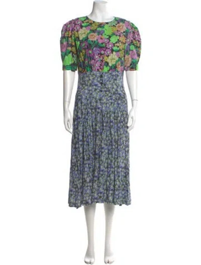 Pre-owned Rentrayage Floral Print Long Dress In Multi