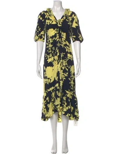 Pre-owned Rentrayage Floral Print Long Dress In Multi