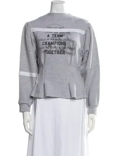 Pre-owned Rentrayage Graphic Print Crew Neck Sweatshirt W/ Tags In Grey