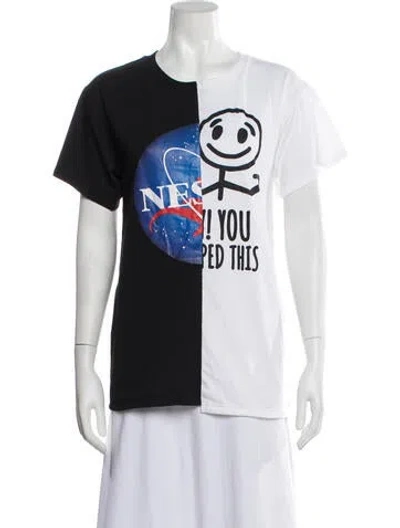 Pre-owned Rentrayage Graphic Print Crew Neck T-shirt In Black
