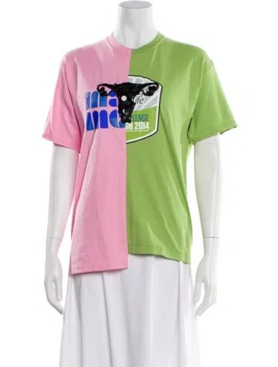 Pre-owned Rentrayage Graphic Print Crew Neck T-shirt In Multi