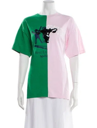 Pre-owned Rentrayage Graphic Print Crew Neck T-shirt In Multi