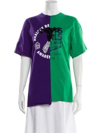 Pre-owned Rentrayage Graphic Print Crew Neck T-shirt In Multi