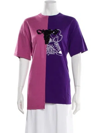 Pre-owned Rentrayage Graphic Print Crew Neck T-shirt In Multi