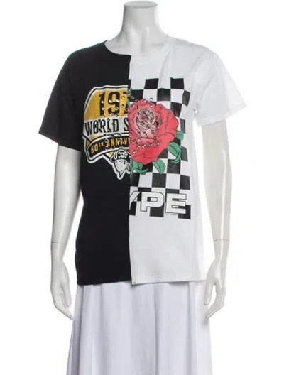 Pre-owned Rentrayage Graphic Print Crew Neck T-shirt In Multicolor