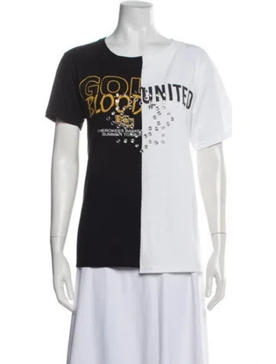 Pre-owned Rentrayage Graphic Print Crew Neck T-shirt W/ Tags In White