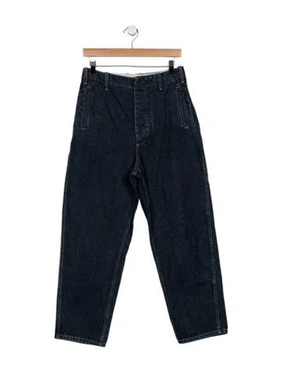 Pre-owned Rentrayage High-rise Straight Leg Jeans In Blue