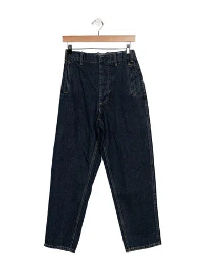 Pre-owned Rentrayage High-rise Straight Leg Jeans In Blue