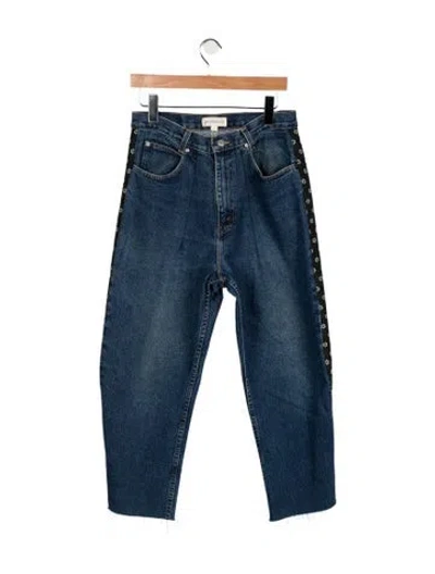 Pre-owned Rentrayage High-rise Straight Leg Jeans In Blue