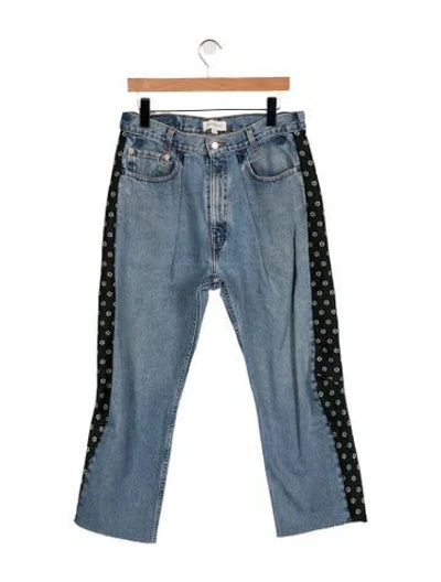 Pre-owned Rentrayage High-rise Straight Leg Jeans In Blue