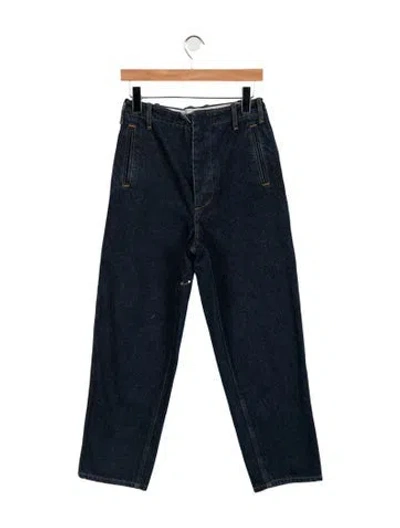 Pre-owned Rentrayage High-rise Straight Leg Jeans In Blue