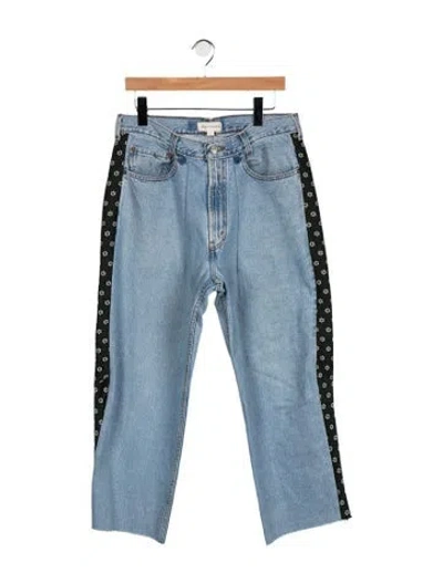 Pre-owned Rentrayage Mid-rise Straight Leg Jeans In Blue