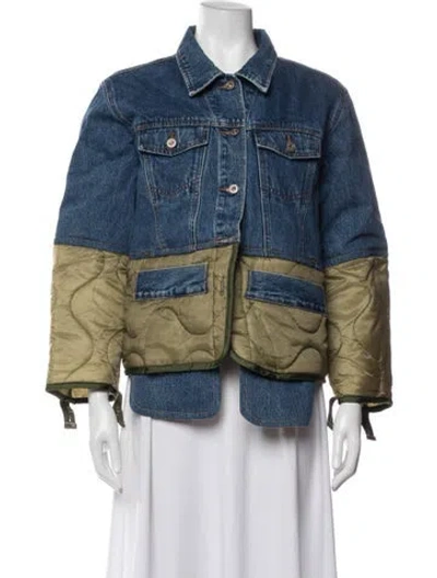 Pre-owned Rentrayage Nylon Denim Jacket W/ Tags In Blue