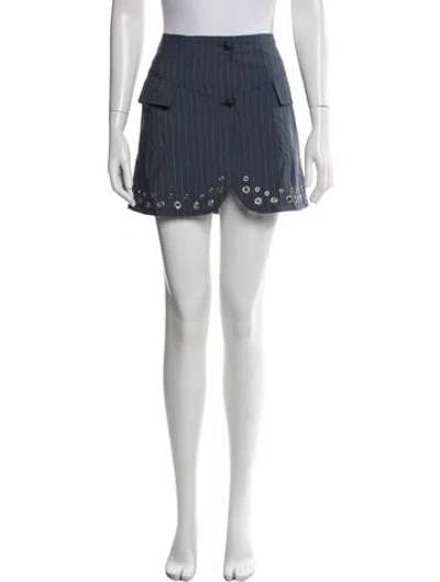 Pre-owned Rentrayage Striped Mini Skirt In Blue/white