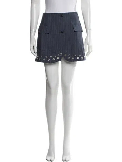 Pre-owned Rentrayage Striped Mini Skirt In Blue/white