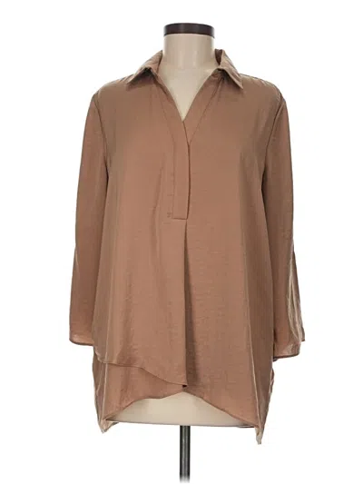 Pre-owned Renuar 3/4 Sleeve Blouse In Brown