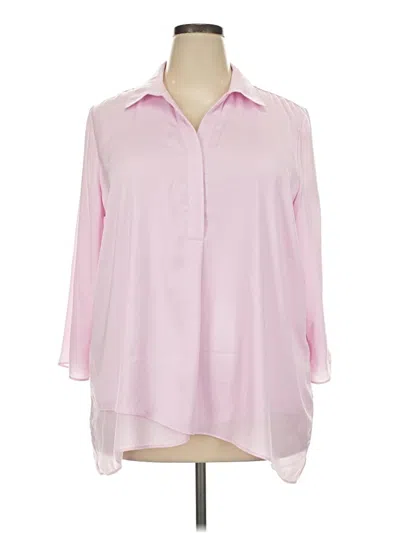 Pre-owned Renuar 3/4 Sleeve Blouse In Pink