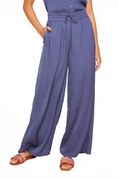 Renuar Air Flow Wide-leg Pants - Petite In Blue Jean In Purple