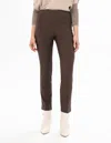 Renuar Basic Ankle Pants In Chocolate