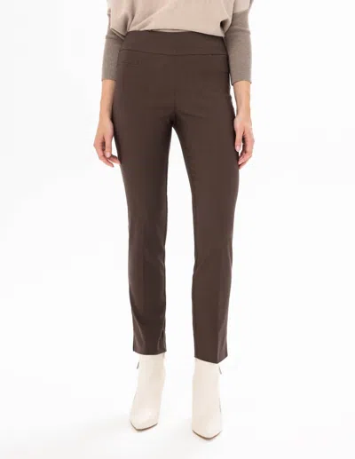 Renuar Basic Ankle Pants In Chocolate
