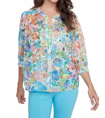 Renuar Bloom And Breeze Two-piece Set In Ocean In Multi