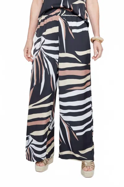 Renuar Blue Horizon Luxe Pant In Mocha In Animal Print