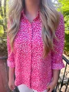 Renuar Bonbon Combo Woven Blouse In Pink In Pink