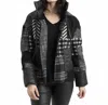 Renuar Brushed Patchwork Jacket In Black In Black