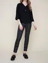 Renuar Collared Button Top Blouse In Black In Black
