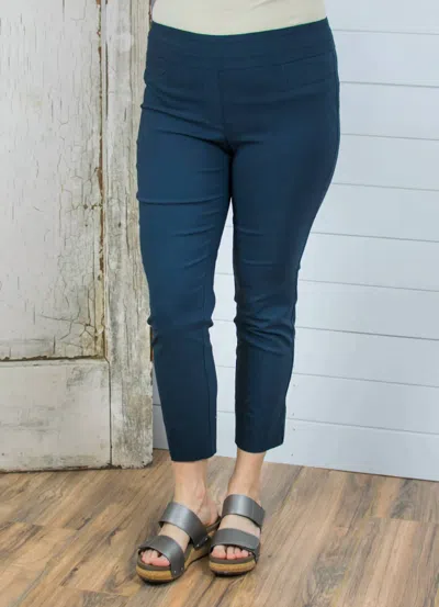 Renuar Cigarette Ankle Leg Pant In New Midnight In Multi