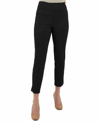Renuar Cigarette Style Woven Ankle Pants In Black