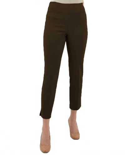 Renuar Cigarette-style Ankle Pant In Walnut In Black
