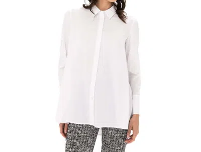 Renuar Collared Top In Spa In White