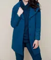 Renuar Convertable Pea Coat In Lagooon (teal) In Multi