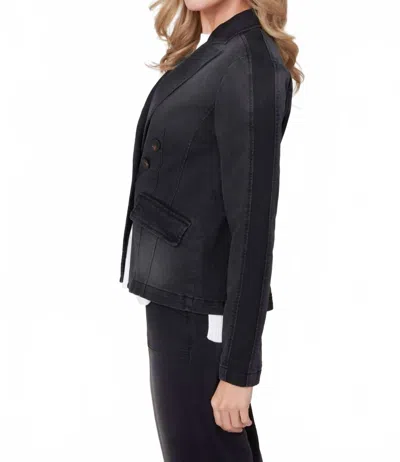 Renuar Double Breasted Jacket Blazer In Black