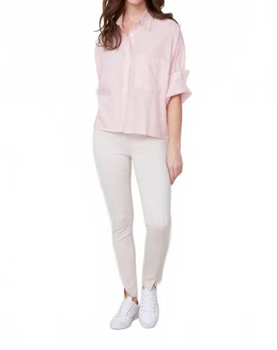 Renuar Ecocosy Knit Slim Pants In Oyster In Multi