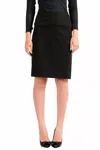 Renuar Elasticated Pencil Skirt In Black In Black