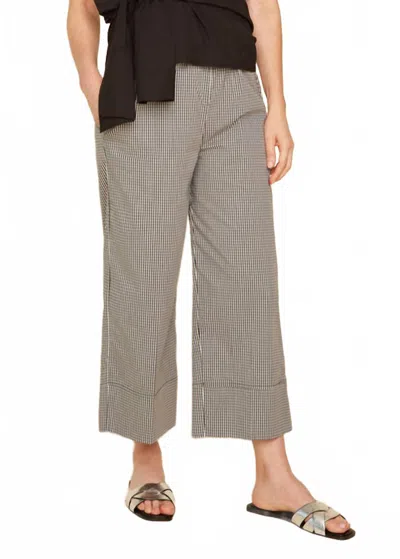 Renuar Wide Leg Cropped Pant In Grey In Gray