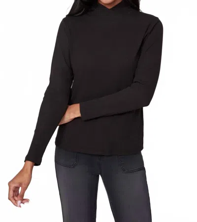 Renuar Give It To Me Mockneck Top In Black