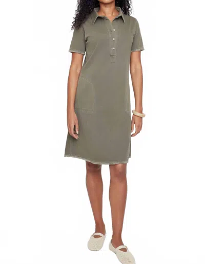 Renuar Grove Easy Days Midi Dress In Olive In Green