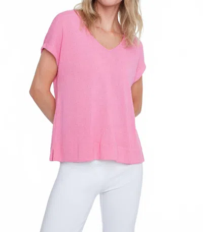 Renuar Harbor Breeze Knit Top In Azalea In Black