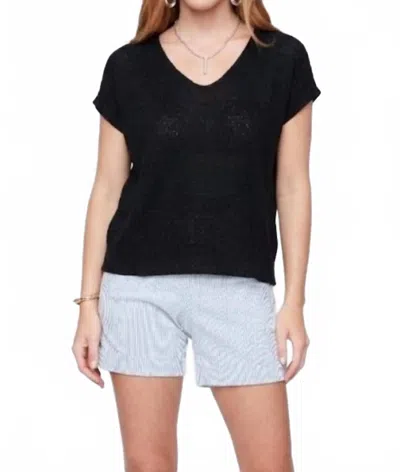 Renuar Harbor Breeze Knit Top In Black