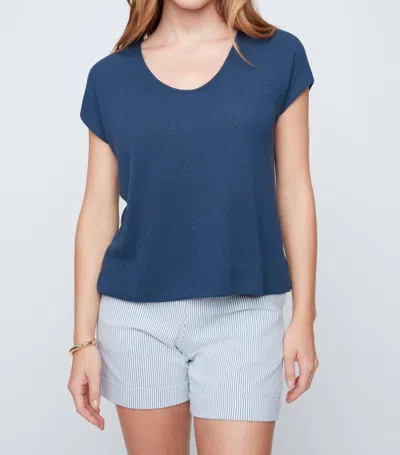 Renuar Harbor Breeze Knit Top In Indigo In Blue