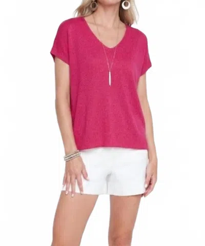 Renuar Harbor Breeze Knit Top In Terracotta In Red
