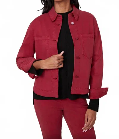 Renuar Just A Day Jacket In Porto In Red